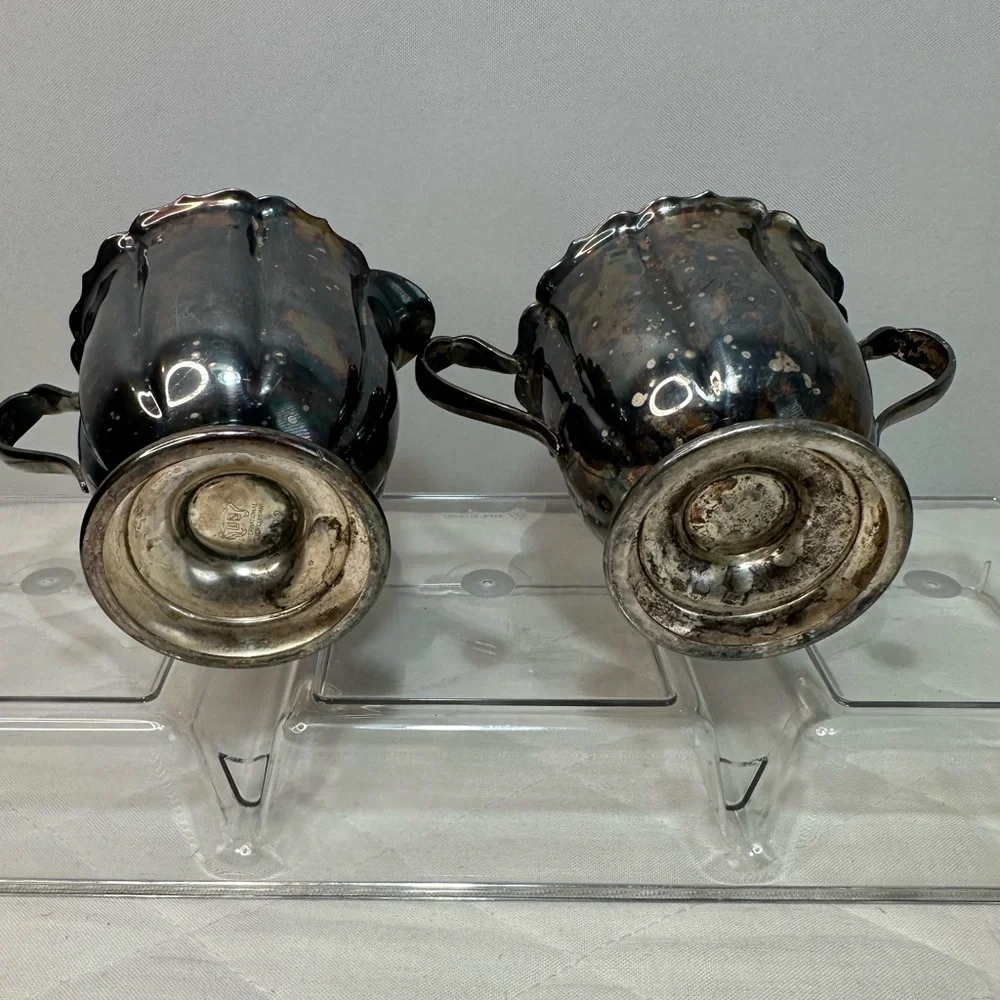 I gave Early American International Company Sugar And Cream Set Silver Plated